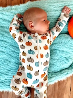 Pumpkin Patch / Organic 2-Way Zip Romper
