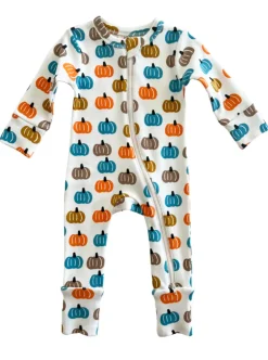 Pumpkin Patch / Organic 2-Way Zip Romper