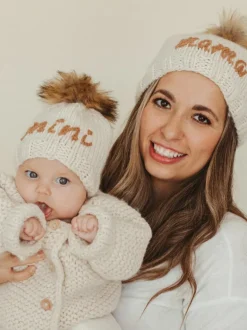"Mini" Knit Beanie, Pecan