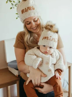 "Mini" Knit Beanie, Pecan