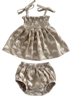 Rainbow / Organic Smocked Set