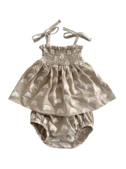 Rainbow / Organic Smocked Set