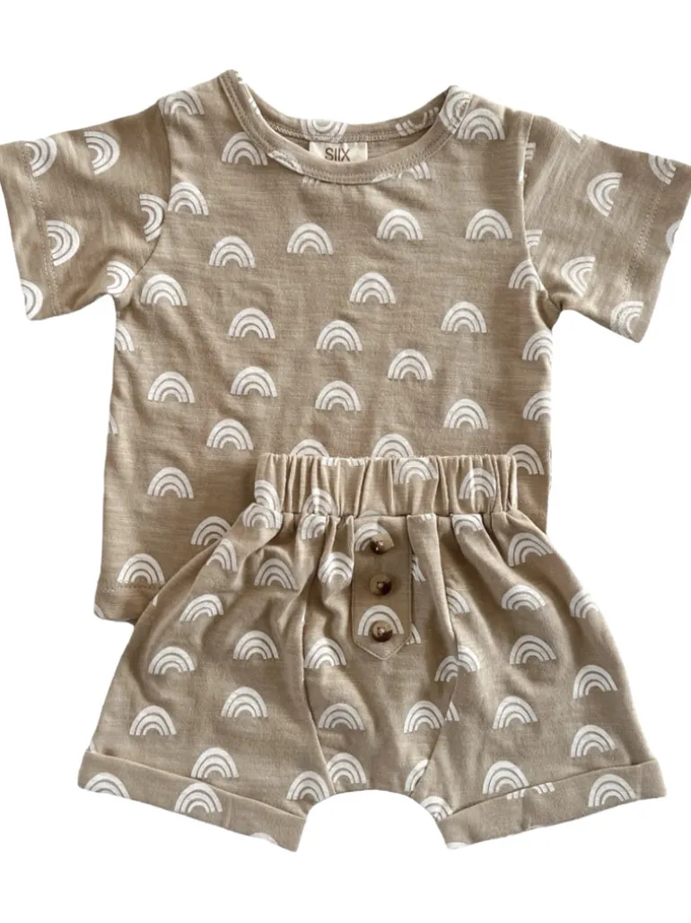 Rainbow / Organic Tee & Short Set