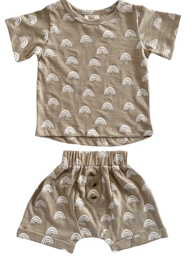 Rainbow / Organic Tee & Short Set