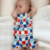 Red, White & Blue Checkerboard / Organic Bay Shortie