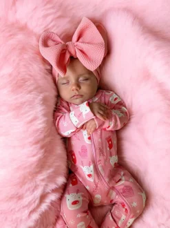 Reindeer Pink / Organic 2-Way Zip Romper