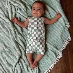 Relaxed Shortie, Trees Checkerboard