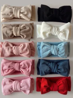 Ribbed Bow, Carnation Pink