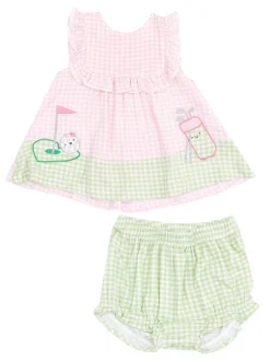 Ruffle Top & Bloomer, Golf Applique