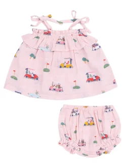 Ruffle Top & Bloomer, Golf Cart Cuties Pink