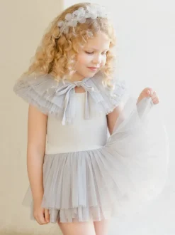 Ruffle Tulle Collar, Powder Blue