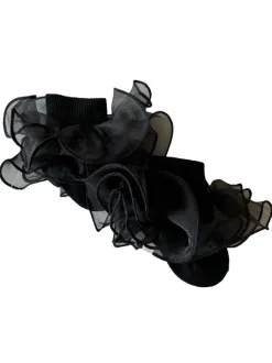 Ruffle Tutu Socks, Black