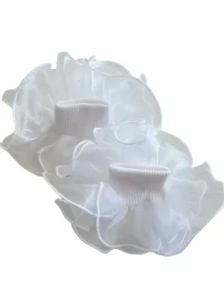Ruffle Tutu Socks, White