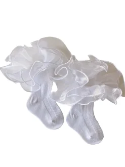 Ruffle Tutu Socks, White