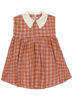 Rylee & Cru Collared Babydoll Dress, Poppy Check