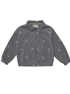 Rylee & Cru Cord Bomber Jacket, Peace Embroidery