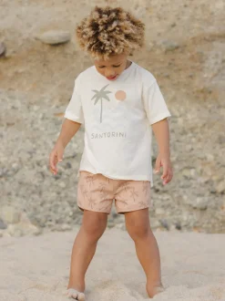 Rylee & Cru Raw Edge Tee, Santorini