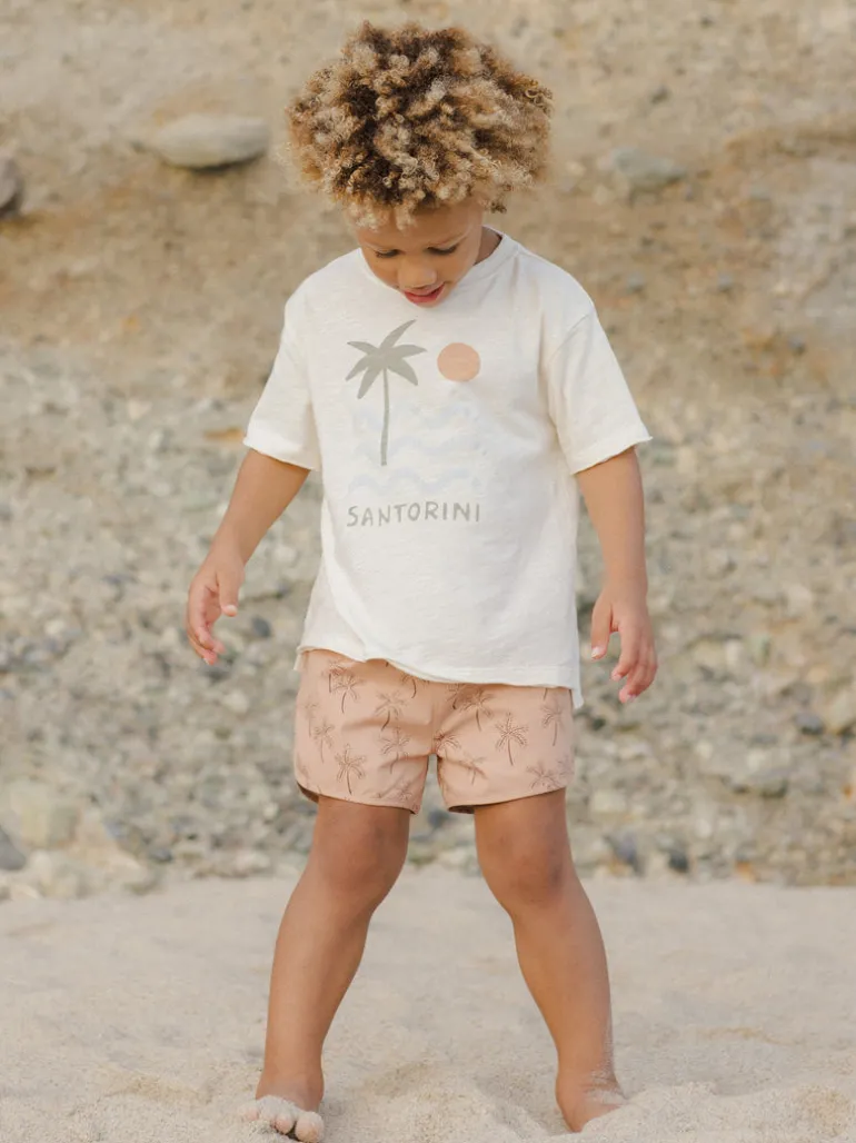 Rylee & Cru Raw Edge Tee, Santorini