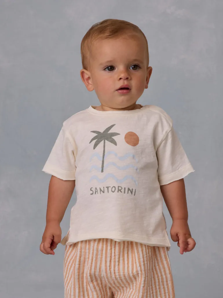 Rylee & Cru Raw Edge Tee, Santorini