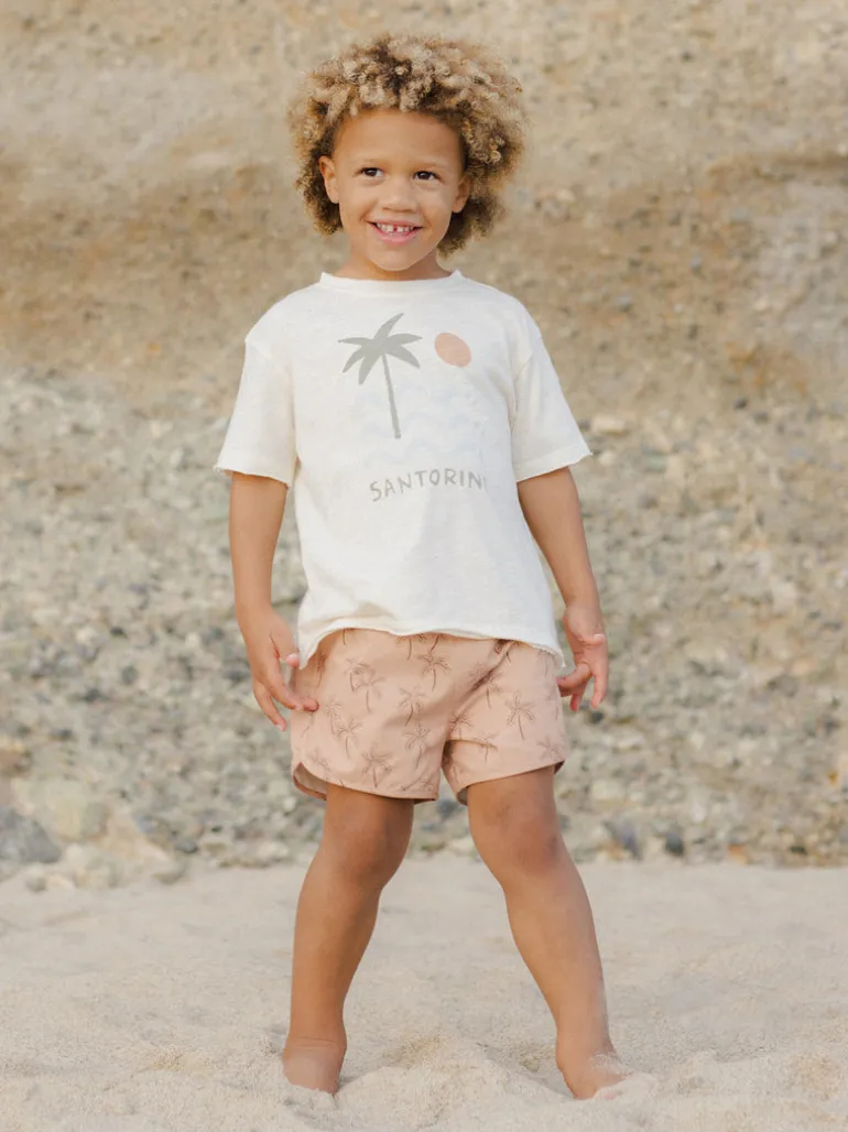 Rylee & Cru Raw Edge Tee, Santorini