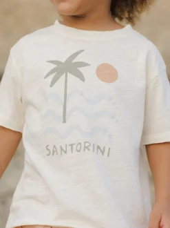 Rylee & Cru Raw Edge Tee, Santorini