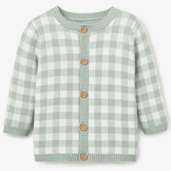 Sage Gingham Cardigan
