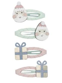 Santa Hair Clip Set