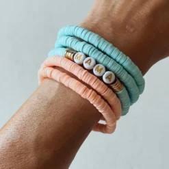 Set of 5 Tahiti/Fiji Beaded Bracelets, Mama