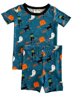 Short Sleeve 2-Piece Set, Broomstick Friends Midnight