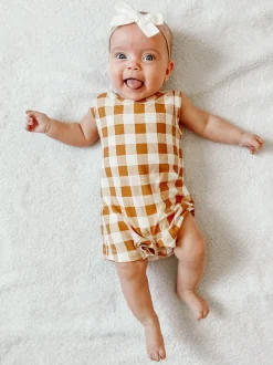 Shortie Romper, Tuscany Plaid