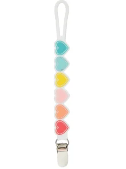 Silicone Pacifier Clip, Hearts