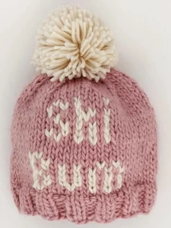 Ski Bum Knit Pom Hat, Rosy