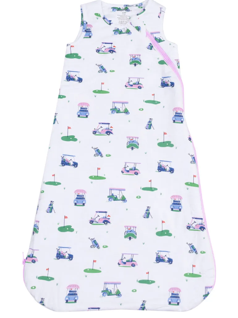 Sleep Bag, Vintage Golf Carts Pink