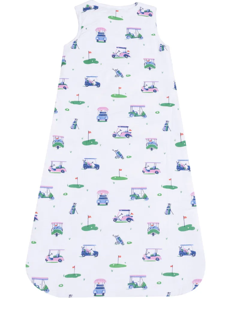 Sleep Bag, Vintage Golf Carts Pink