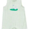 Sleeveless Shortie Romper, Golf Applique