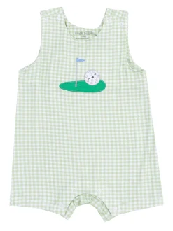 Sleeveless Shortie Romper, Golf Applique