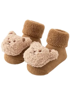 Slipper Socks, Golden Brown Bear