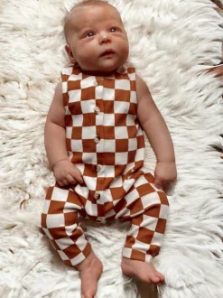 Stracciatella Checkerboard / Organic Bay Jumpsuit