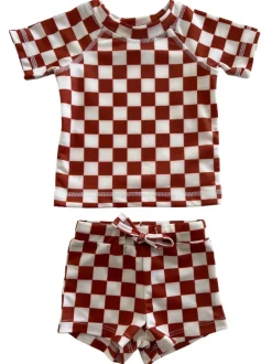 Stracciatella Checkerboard / Cove Rashguard Set / UPF 50+