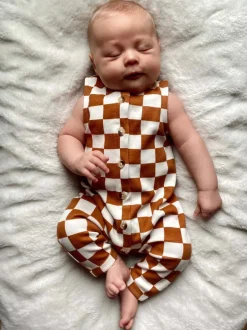Stracciatella Checkerboard / Organic Bay Jumpsuit