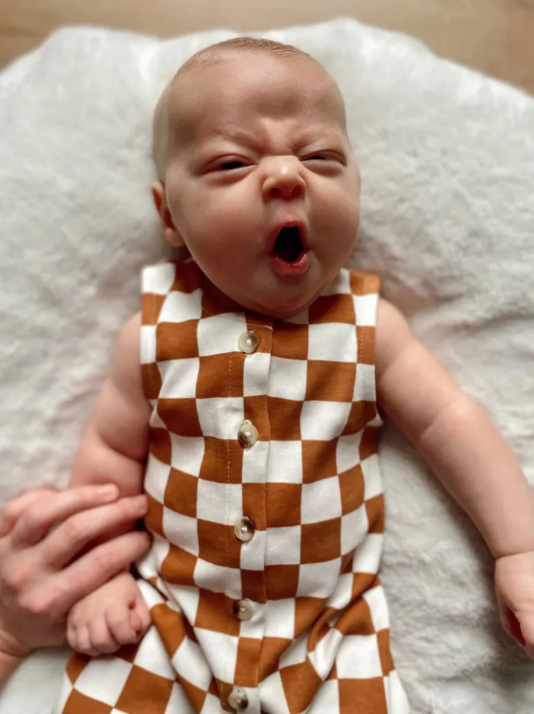 Stracciatella Checkerboard / Organic Bay Jumpsuit