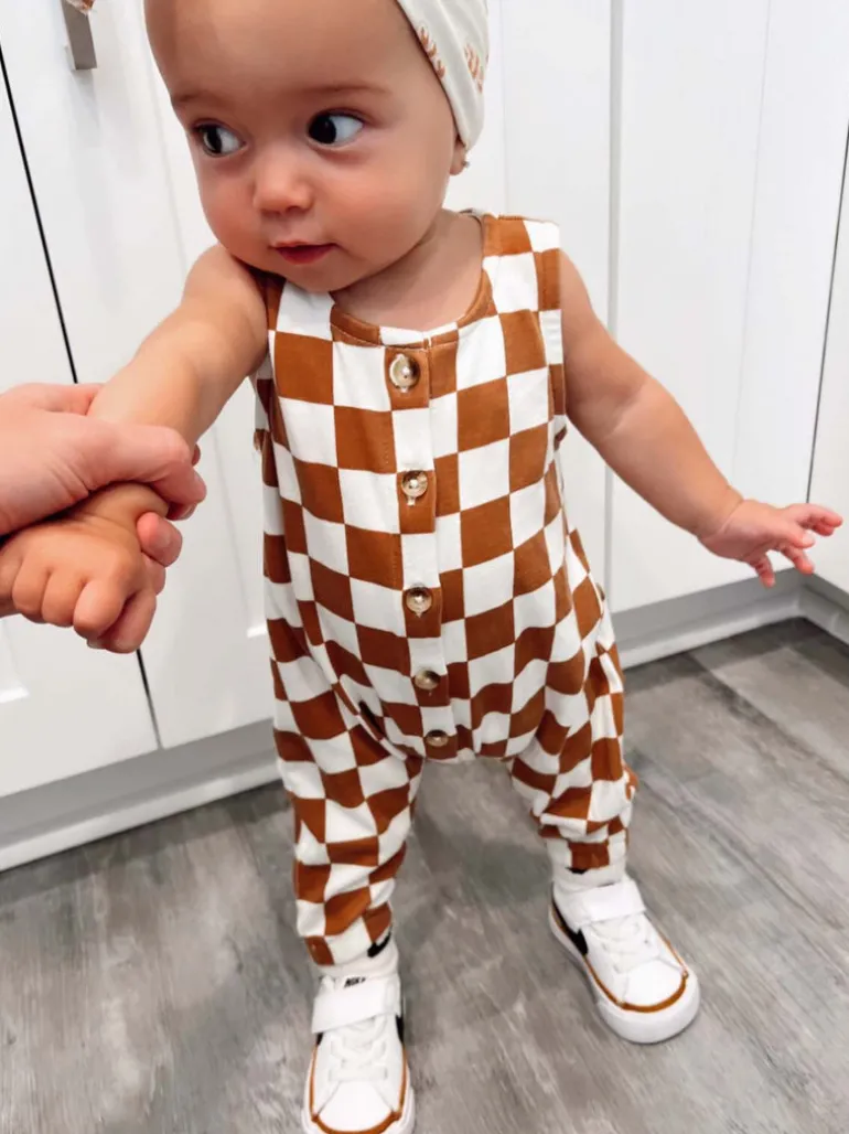Stracciatella Checkerboard / Organic Bay Jumpsuit