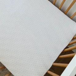 Stretch Crib Sheet, Pink Polka Dot