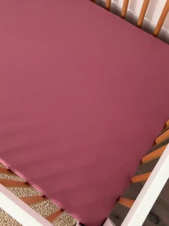 Stretch Mini Crib Sheet, Mauve
