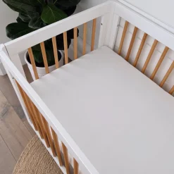 Stretch Mini Crib Sheet, White