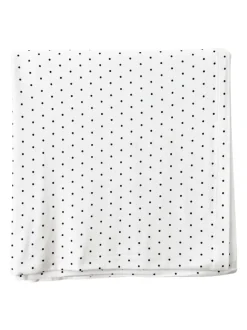 Stretch Swaddle Blanket, Navy Polka Dot