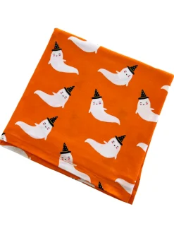 Stretch Swaddle Blanket, Orange Ghost