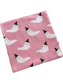 Stretch Swaddle Blanket, Pink Ghost