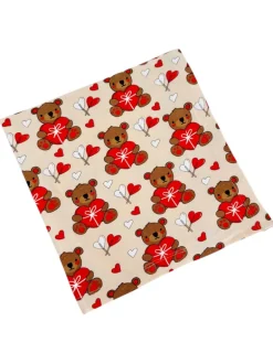 Stretch Swaddle Blanket, Valentine Bear