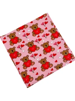 Stretch Swaddle Blanket, Valentine Bear Pink